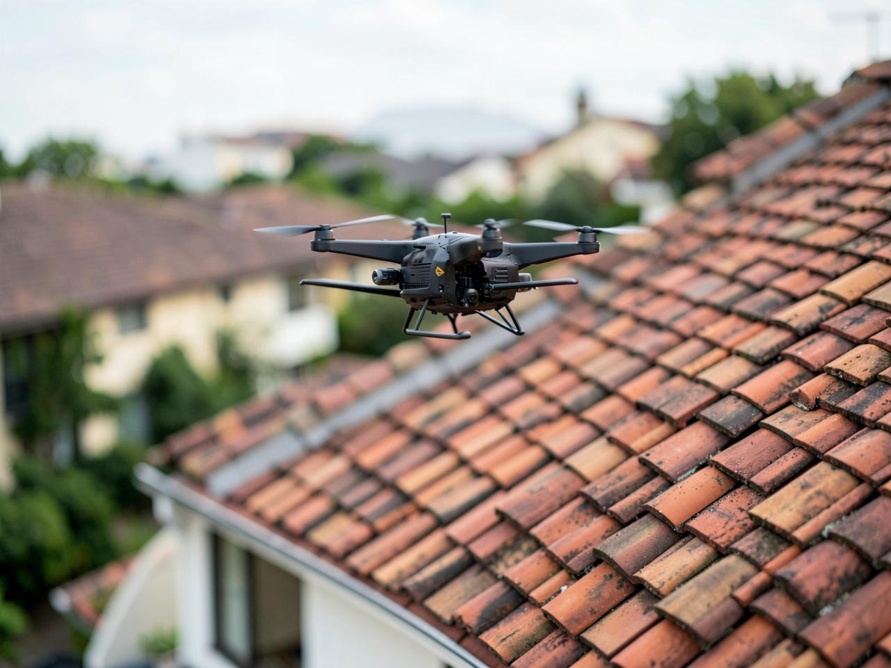 Inspection d'une toiture par drone en Seine-et-Marne